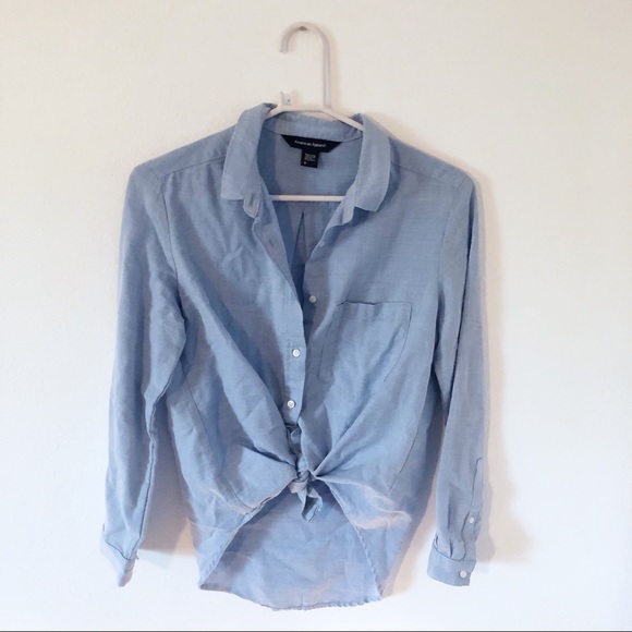 American Apparel Tops - American Apparel Button Up Denim Blouse